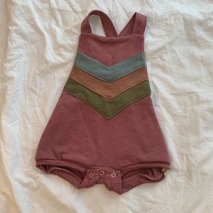 Lulu and Roo chevron patch romper - NWOT we never wore this! Sz 12-18